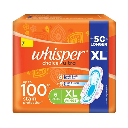 Whisper Sanitary Pads XL